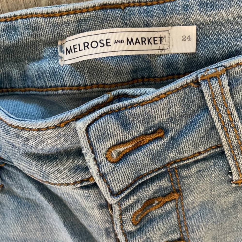 SZ 24 melrose&market highrise buttonup flare jeans - Picture 2 of 3